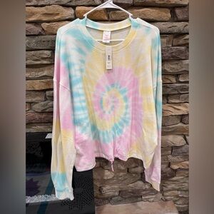 No Boundaries Pastel Tie-Dye Crewneck Juniors